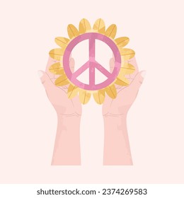 Hand Holding Peace Sign Illustration
