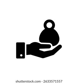 Hand Holding Pebble Symbolizing the Weight of Emotional Burden