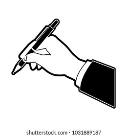 Hand holding pen