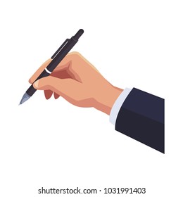 Hand holding pen