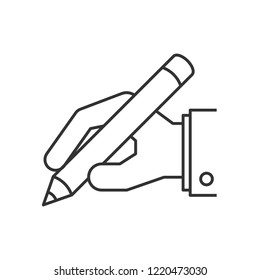 Hand holding pen