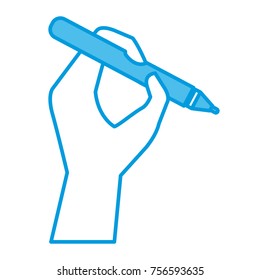 Hand holding a pen