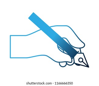 hand holding pen steel basic tip artistic creativity