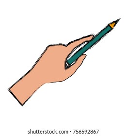 Hand holding a pencil
