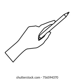 Hand holding a pencil