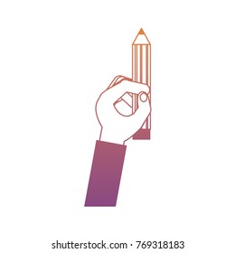 hand holding a pencil icon