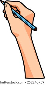 Mano sosteniendo una Ilustración vectorial de lápiz