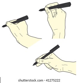 hand holding permanent marker - writing