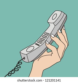 Hand holding a  phone