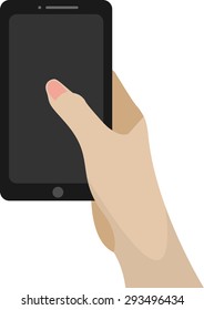 hand holding phone.