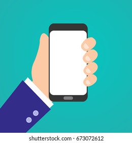 hand holding phone