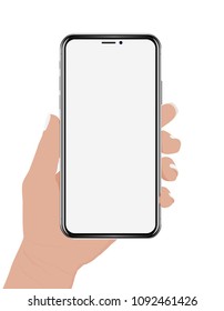 Hand Holding Phone Vector Design