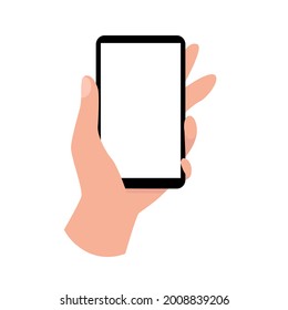 Mano sosteniendo el teléfono - paro vectorial.