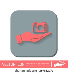 hand holding a photo camera