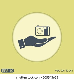 hand holding a photo camera