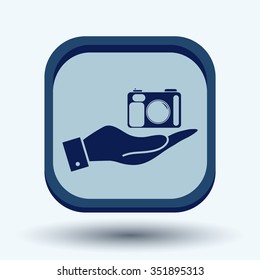 hand holding a photo camera
