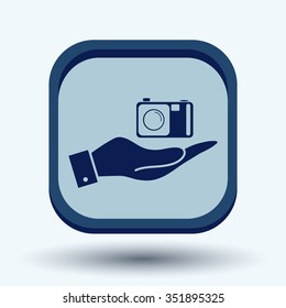 hand holding a photo camera