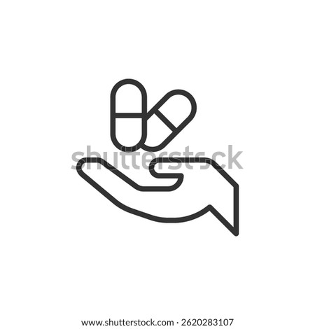 Hand Holding Pills Representing Mental Health Medication and Support Through Therapeutic Intervention in Health Care Compassionate Context