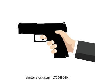 pistola de mano, ilustración vectorial