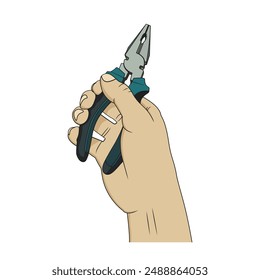 Diseño de Vector de herramienta de alicates de sujeción manual
