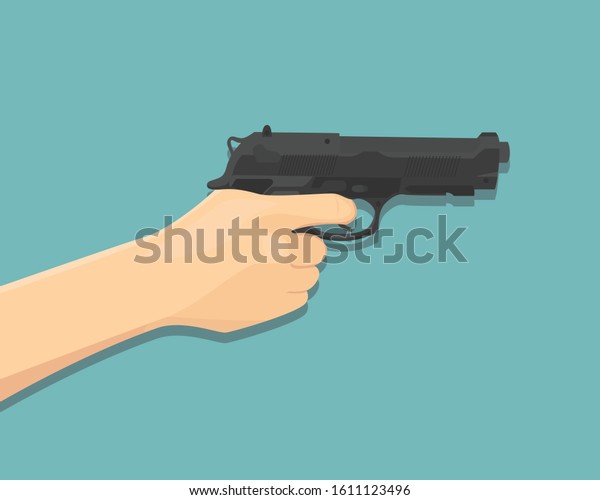 銃を持つ手と向く手 ベクターイラスト のベクター画像素材 ロイヤリティフリー