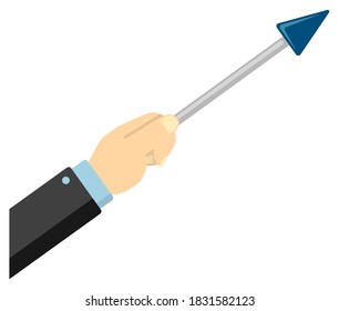 Ilustración vectorial de la barra de la mano/persona de negocios