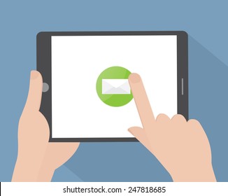 Hand holding a portable PC