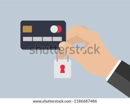 Similar – Image, Stock Photo Anonymous hands holding credit card in drugstore