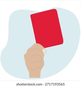 Mano sosteniendo una tarjeta roja