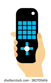 Hand - Holding Remote Control 
