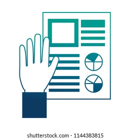 hand holding report document business