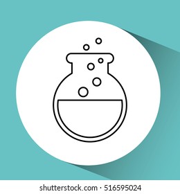 hand holding research science container vector illustration eps 10