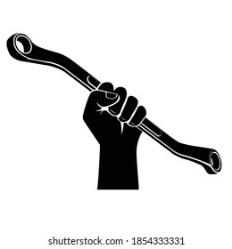 mano sujetando un icono de llave de anillo