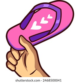 hand holding a sandals twitch emote