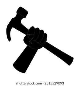 Ícone de chave de fenda segurando a mão, Ícone de chave de fenda ilustração vetorial design gráfico, conceito de Dia do Trabalho