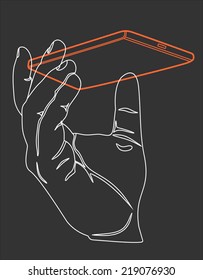 Hand holding smart phone 