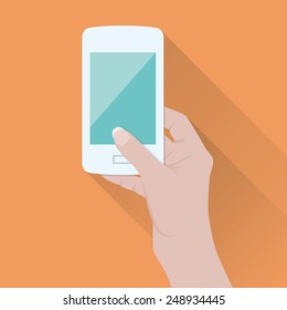 hand holding smart phone