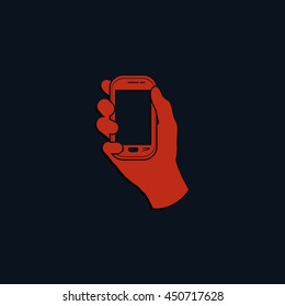 Hand holding smart phone.