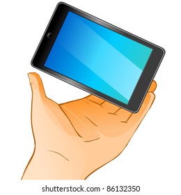 Hand Holding Smart Phone