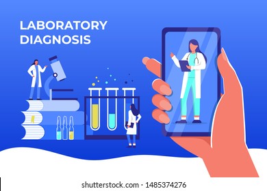 Hand holding smart phone with medicine app and female doctor on screen. online doctor banner template. science equipment. medical consultation and support. Healthcare services, telemedicine