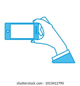 Hand holding smartphone