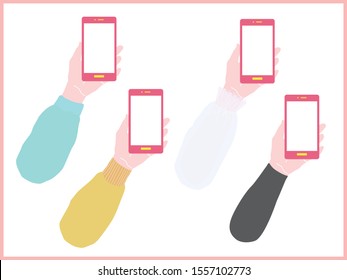 a hand holding a smartphone