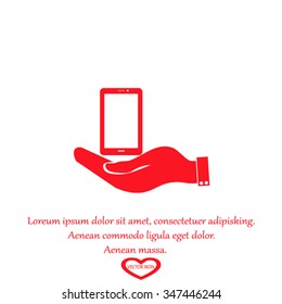 hand holding a smartphone