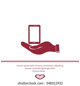 hand holding a smartphone