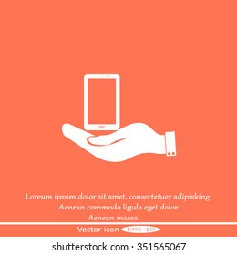 hand holding a smartphone