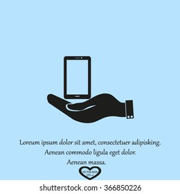 hand holding a smartphone