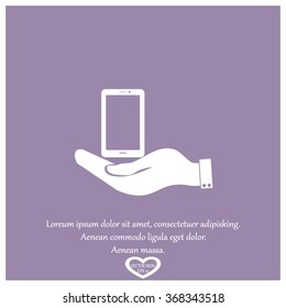 hand holding a smartphone