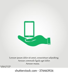 hand holding a smartphone