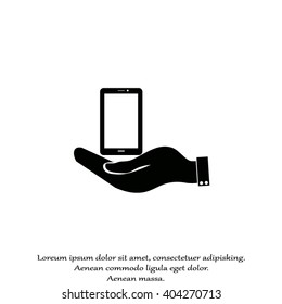 hand holding a smartphone