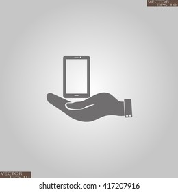 hand holding a smartphone